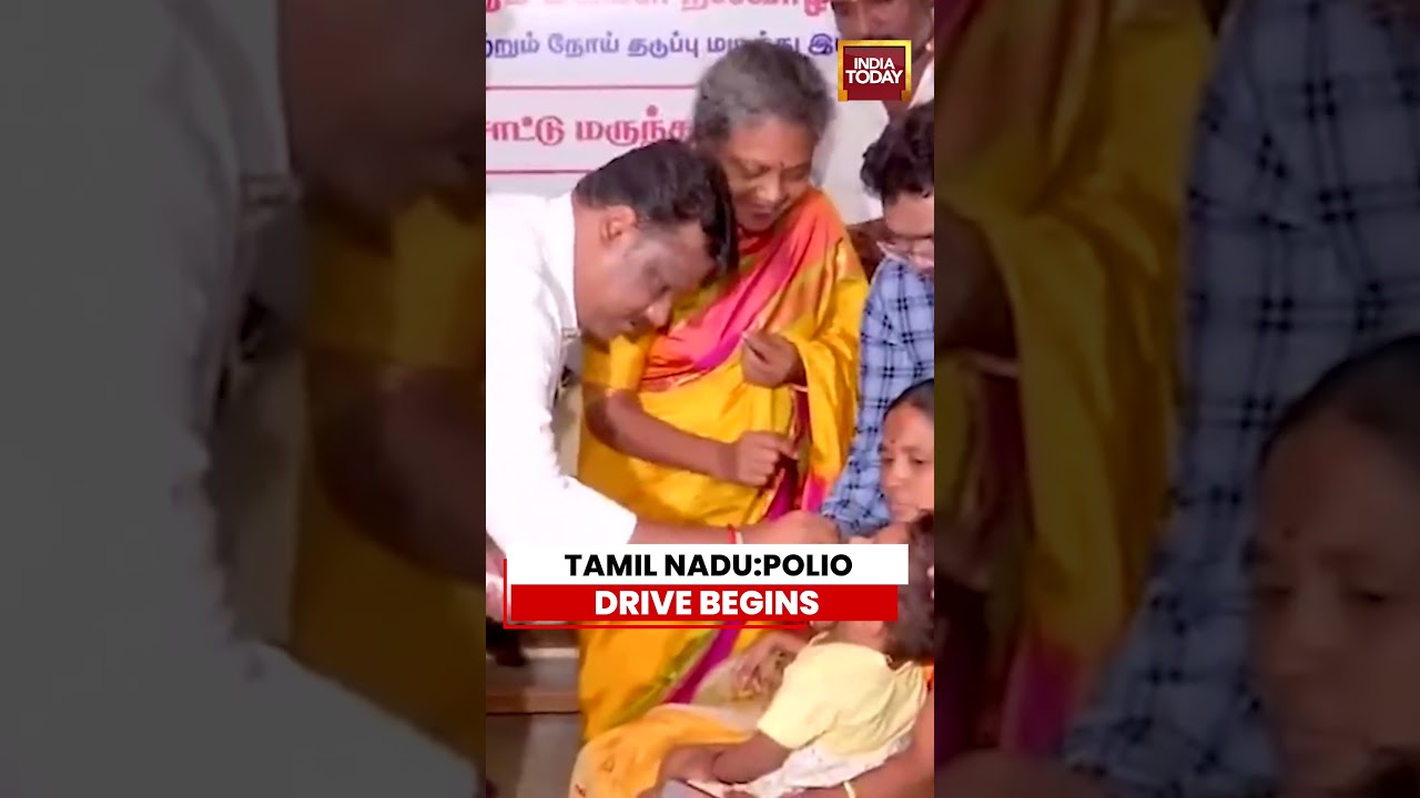Tamil Nadu Minister P. Nirmal Kumar Administers Polio Drops At Madurai Camp #tamilnadu #polio