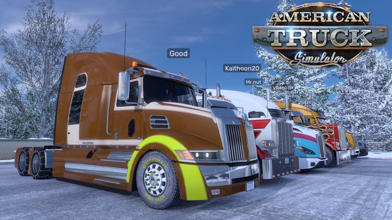 American Truck Simulator ไทย ชาวโรงเตี๊ยมขับลุยพายุหิมะ ใส่โซ่พันล้อ #ats #live