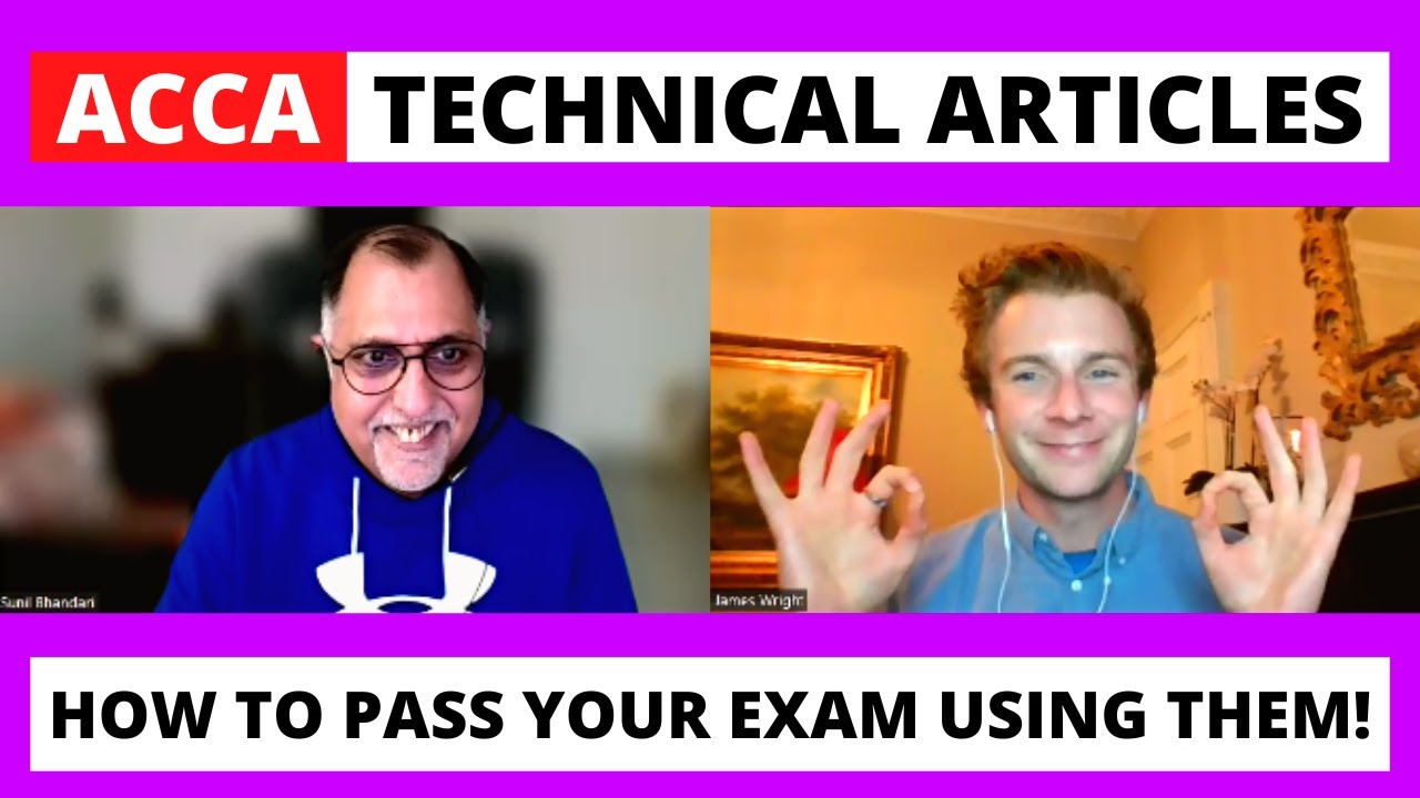 ACCA technical articles - how to use them to pass your next exam! Top ACCA tutor tips from Sunil
