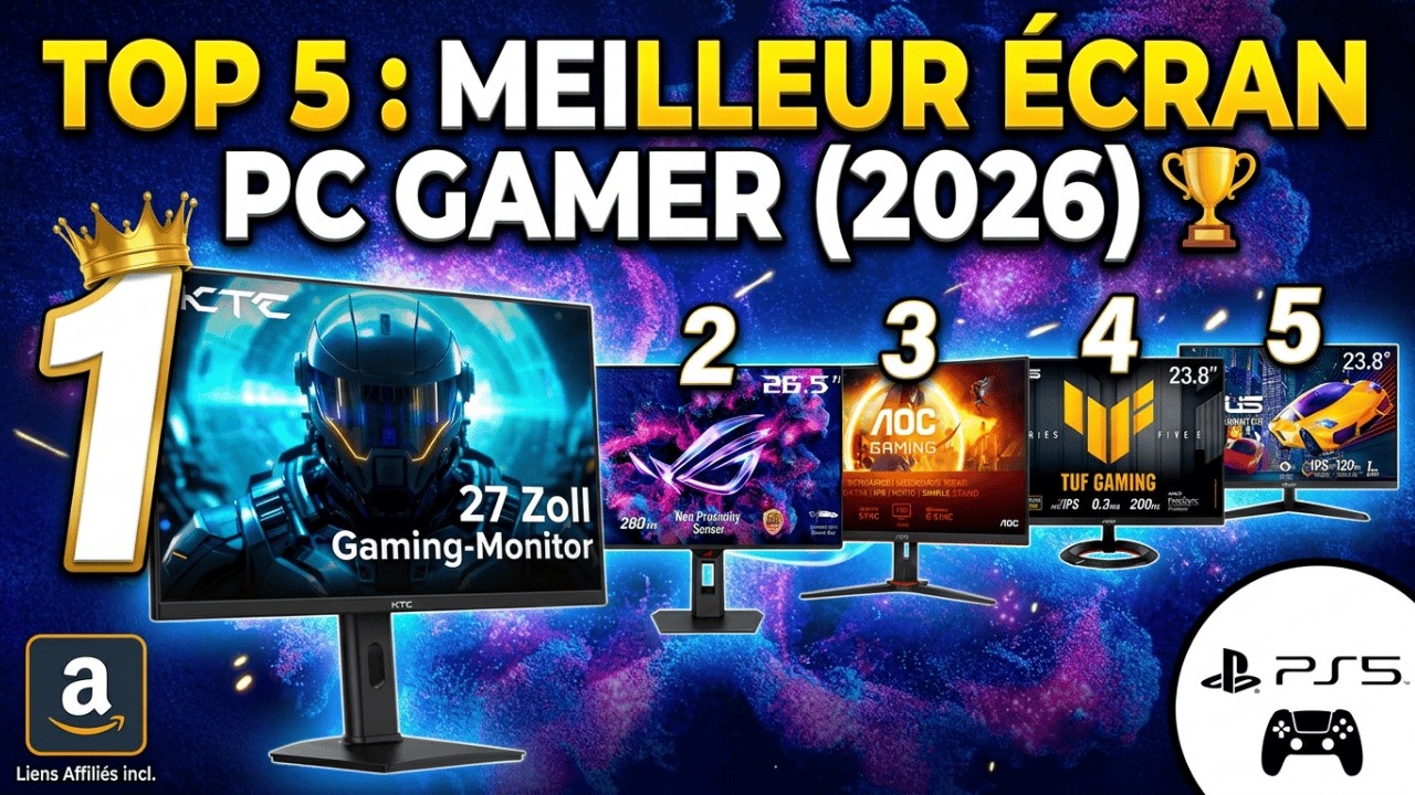 TOP 5 : Le meilleur écran PC Gamer en 2026 🏆 (OLED, 27 pouces, PS5)