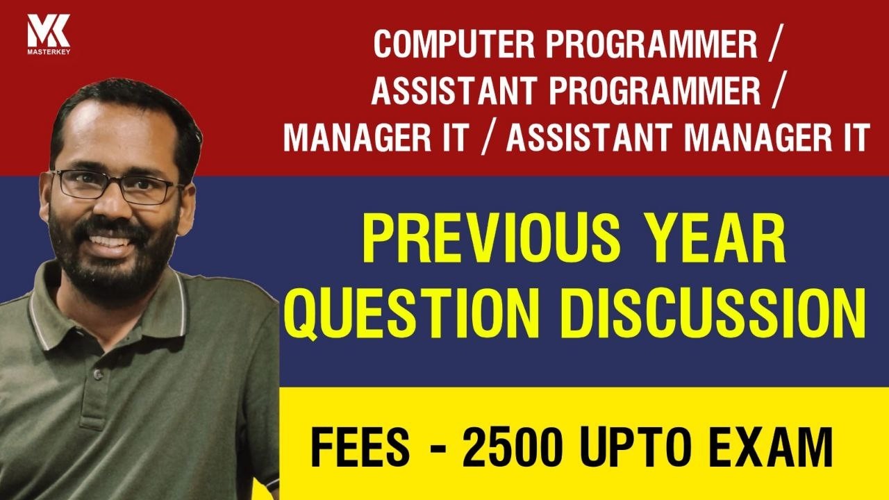 COMPUTER PROGRAMMER||ASSISTANT PROGRAMMER||PREVIOUS YEAR QUESTION DISCUSSION||CRASH BATCH STARTS