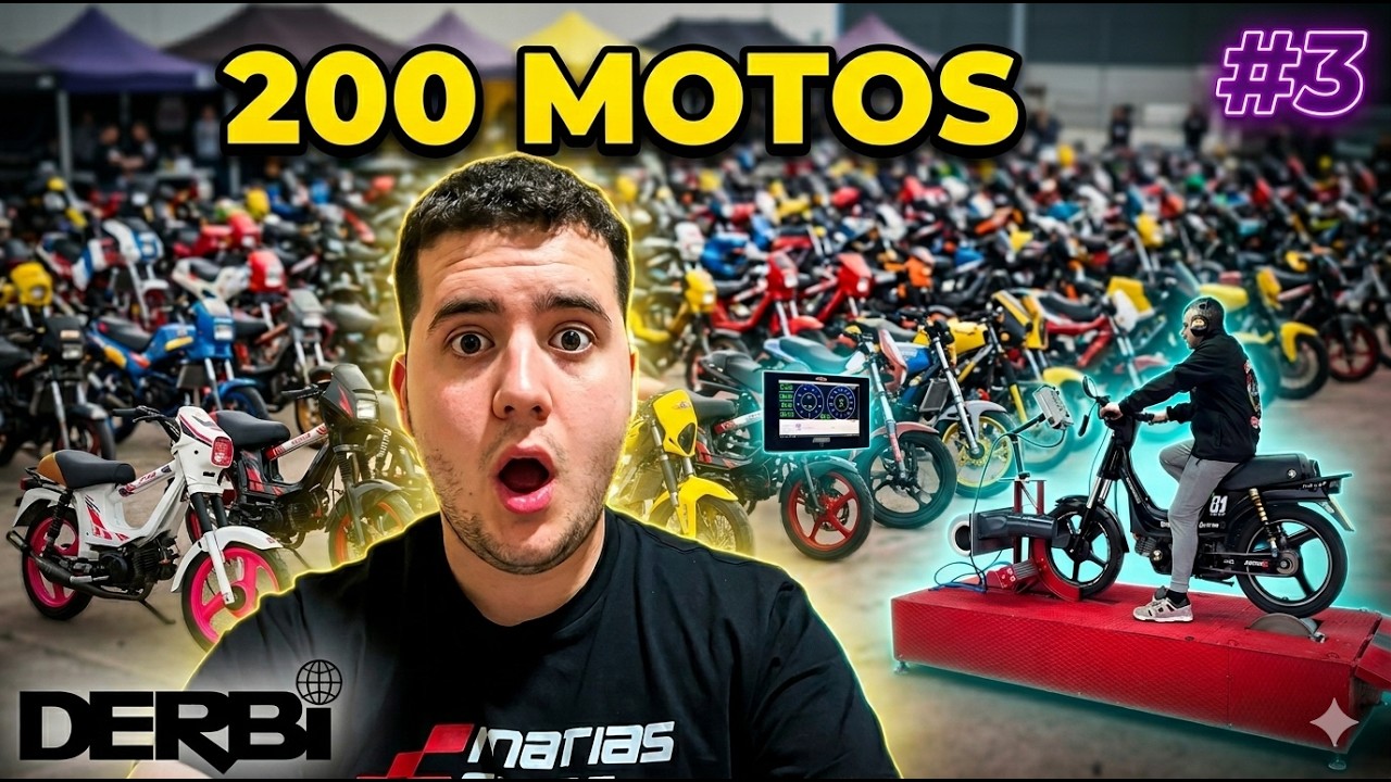 Visit&eacute; La MAYOR concentraci&oacute;n de Derbi Variant de Espa&ntilde;a... (+200 MOTOS 🤯)