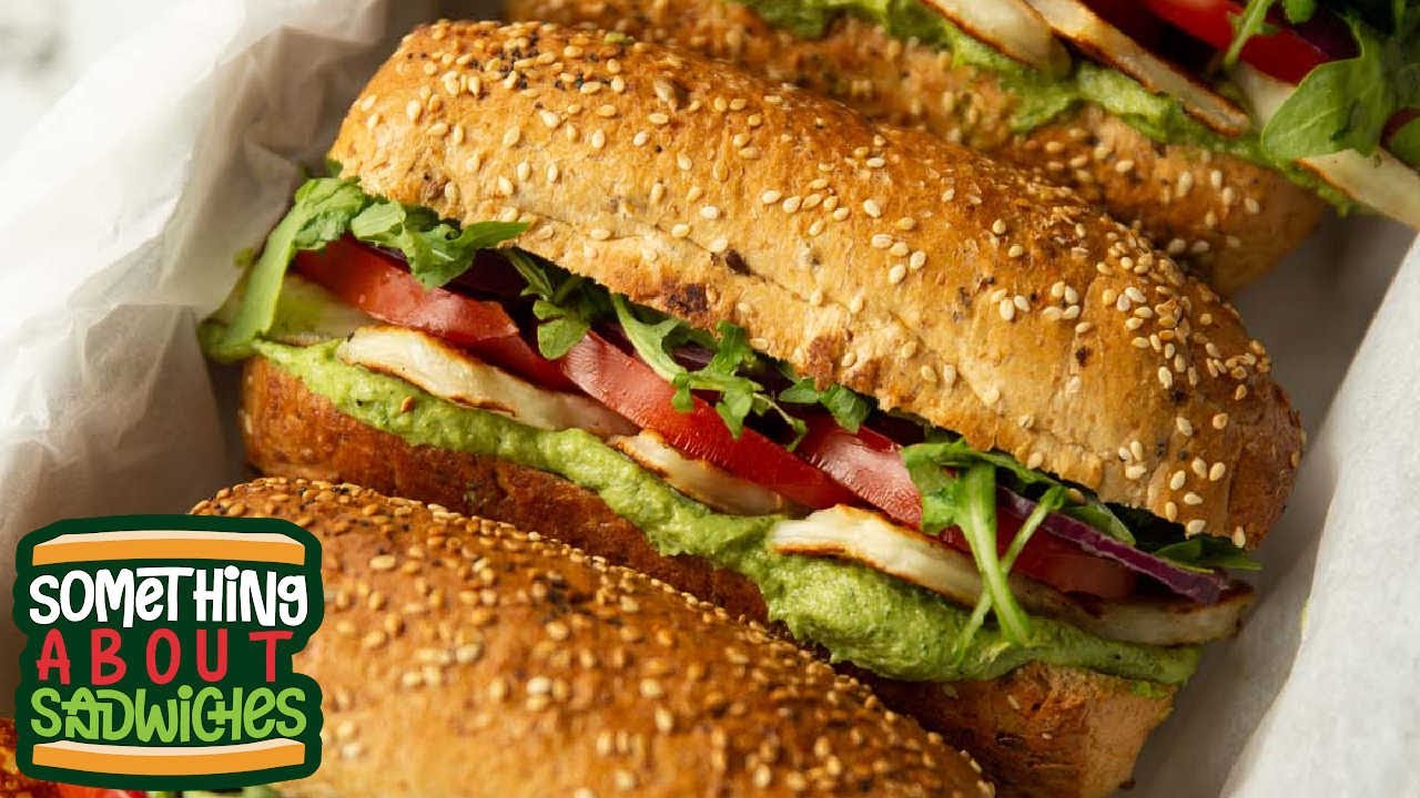 Halloumi Sandwich (with Avocado Pesto!)