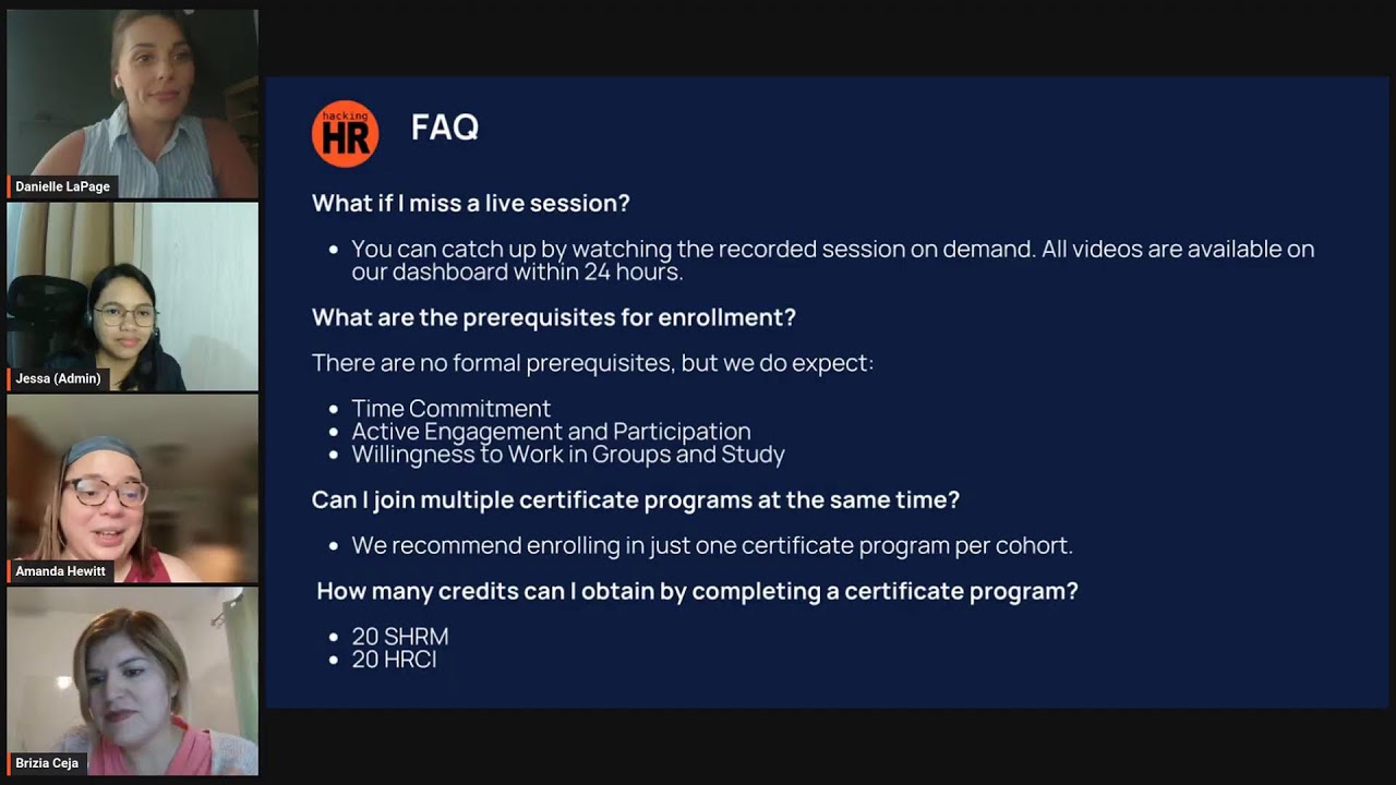 Hacking HR 2025 Certificate Programs Open House 2