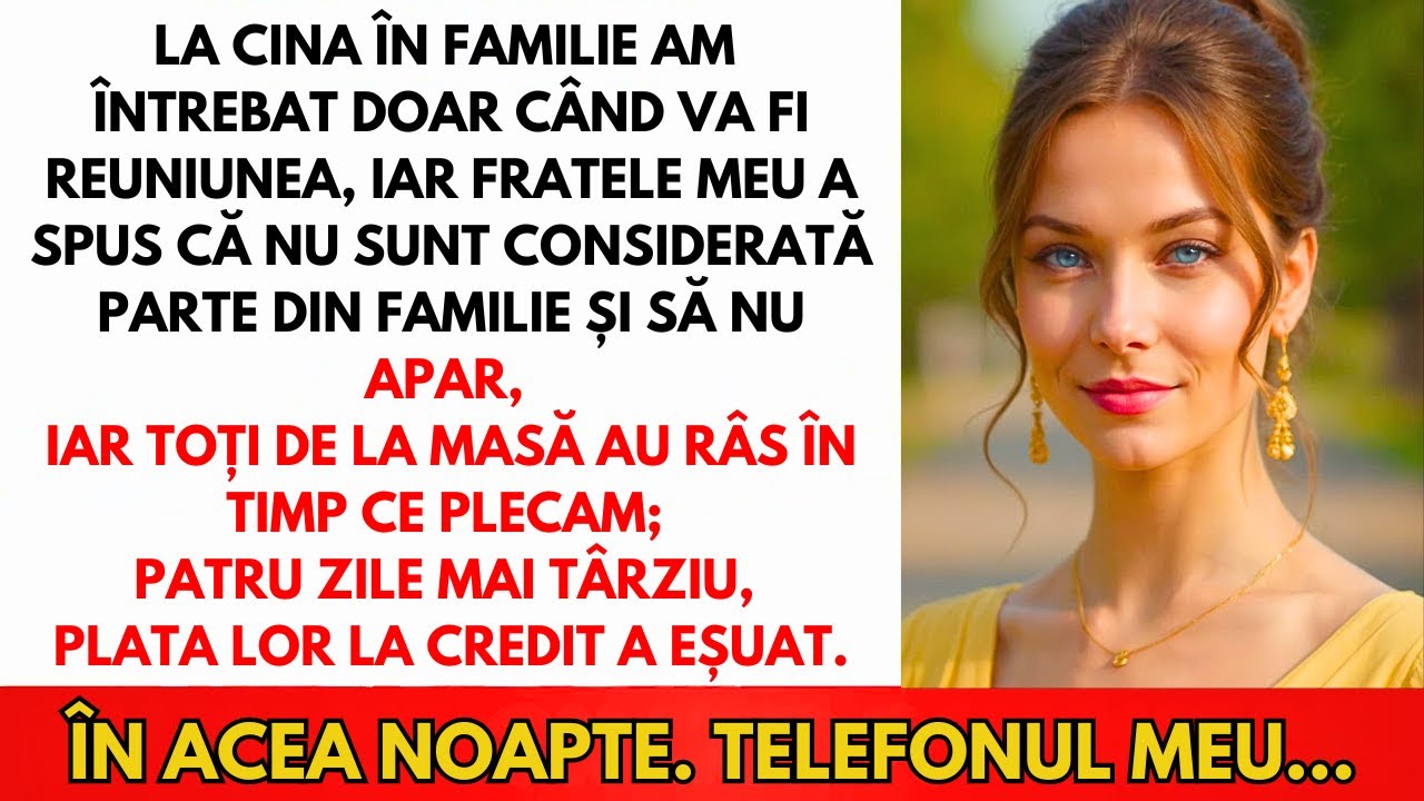 La Cină Am Întrebat De Reuniune. Fratele Meu A Spus: 
