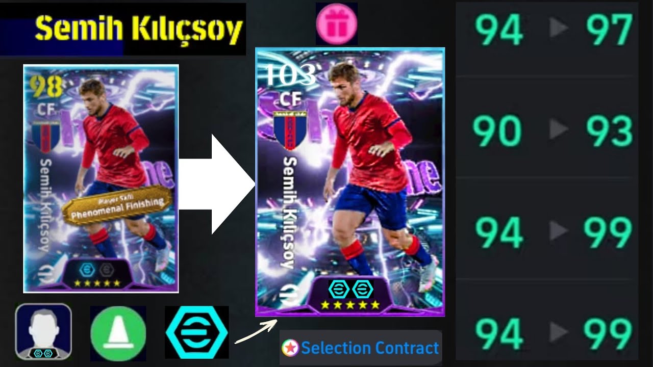 Semih Kılıçsoy 103 Best Training With Booster | Player Progression eFootball 2026