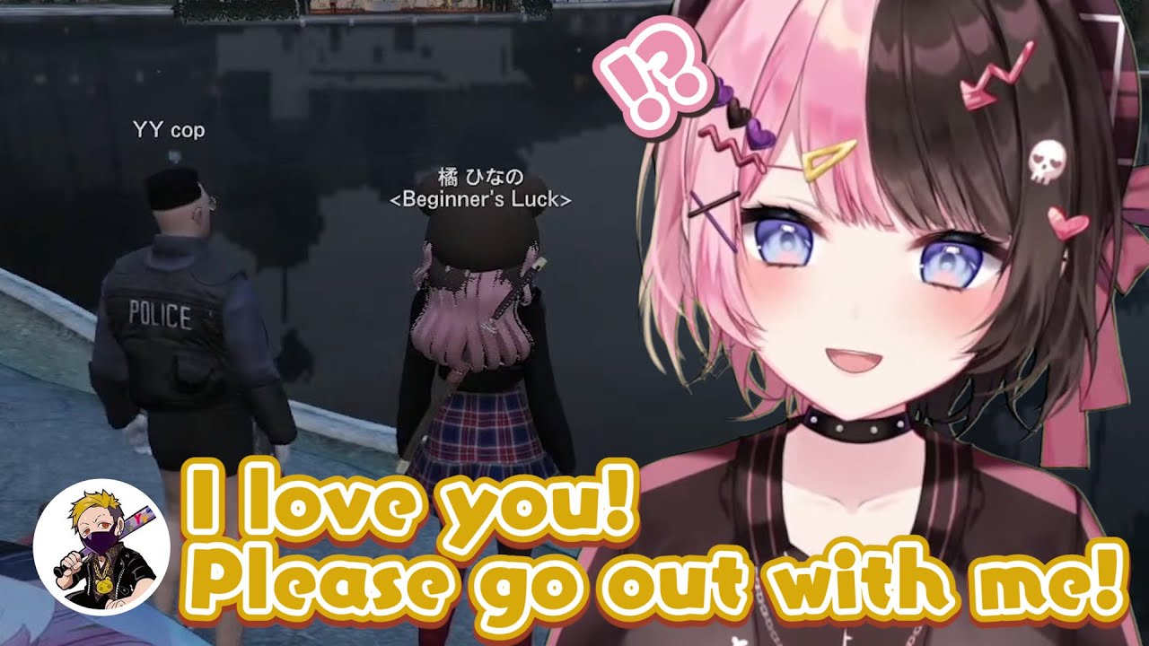 Hinano gets confessed by a streamer on the Last Day of VCR GTA [VCR Eng Sub - Tachibana Hinano]