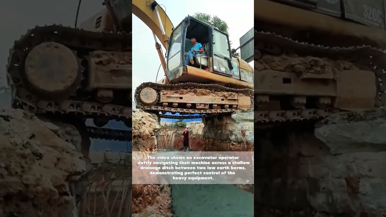 Heavy Equipment Mastery: Excavator Operator Conquering Challenging Terrain