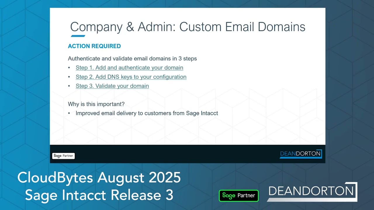 Dean Dorton CloudBytes | Sage Intacct 2025 Release 3