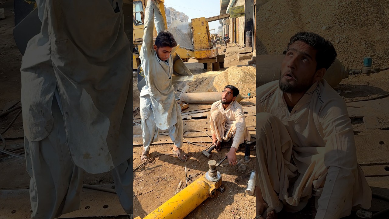 How to replace excavator hydraulic jack bush with hands hammer 