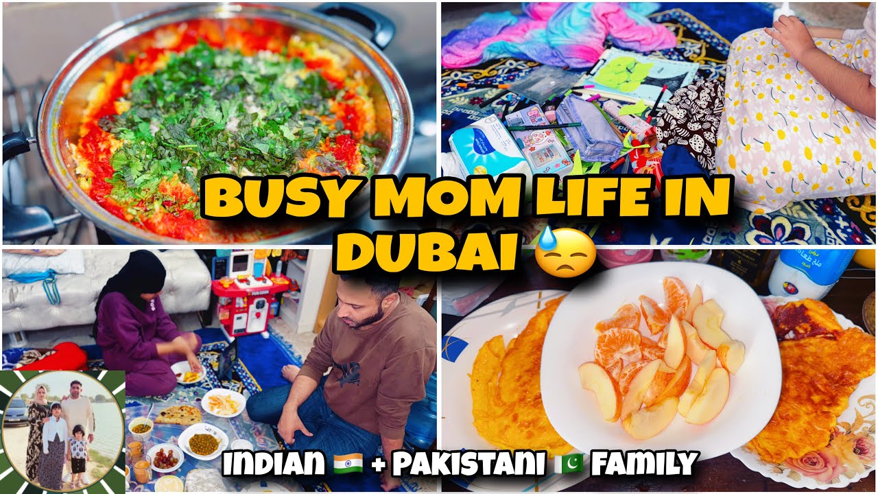Busy Mom Life in Dubai 🇦🇪 | Indian Wife–Pakistani Husband | Daily Routine || Mutton Biryani 