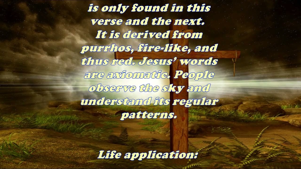 Daily Bible Verse Commentary - Matthew 16:2