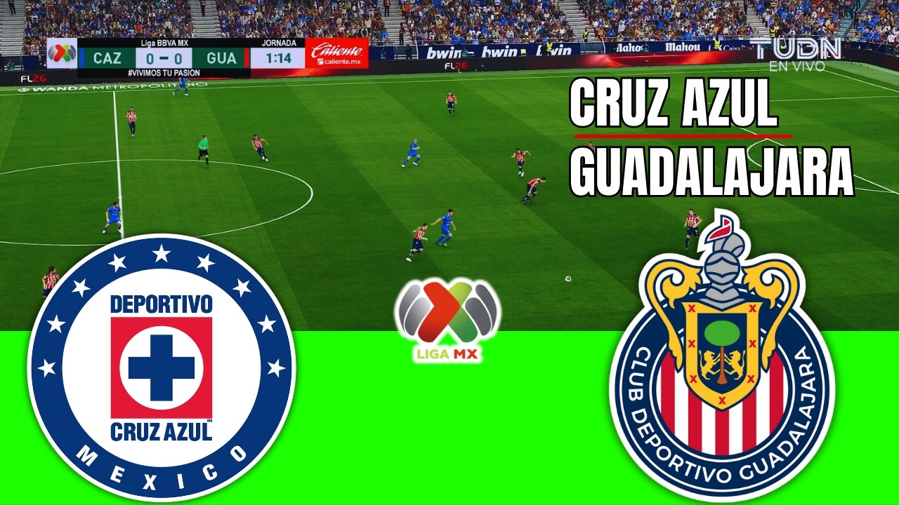 CRUZ AZUL vs CD GUADALAJARA LIGA MX 2026 Full Match Simulation/Prediction PES 26 Gameplay