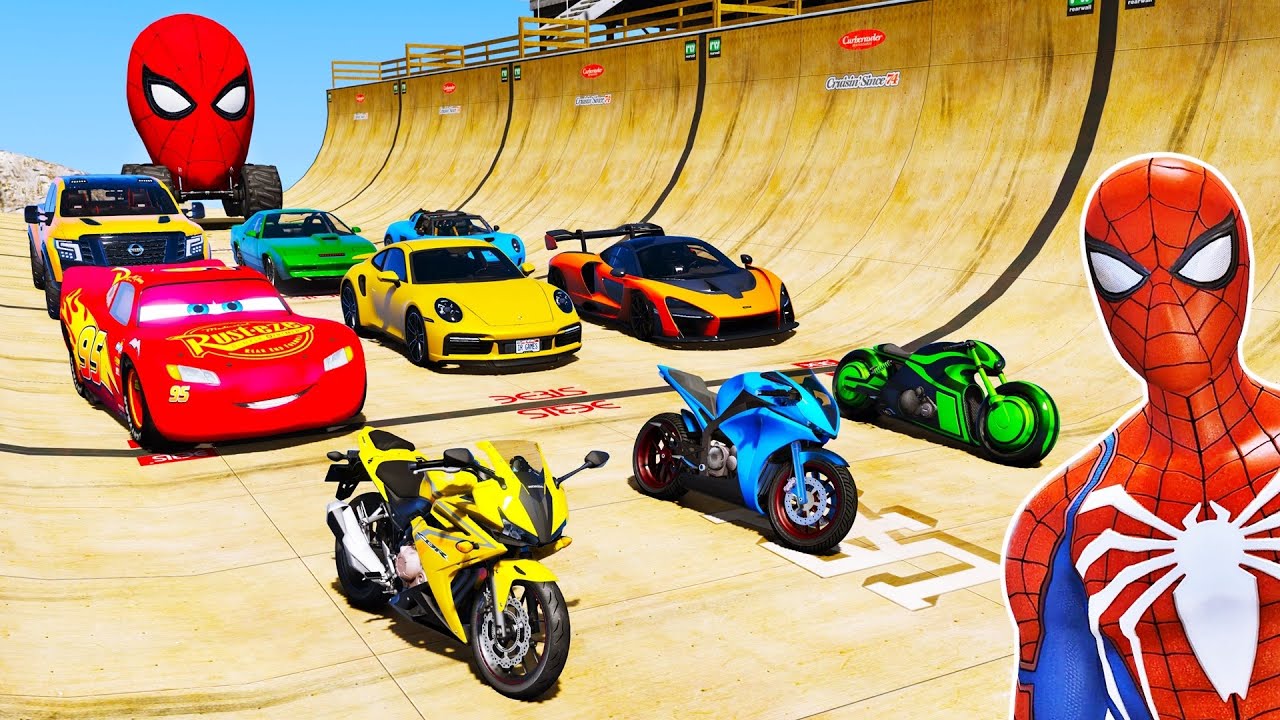 SPIDER-MAN vs MOTOS e CARROS #77 - GTA V
