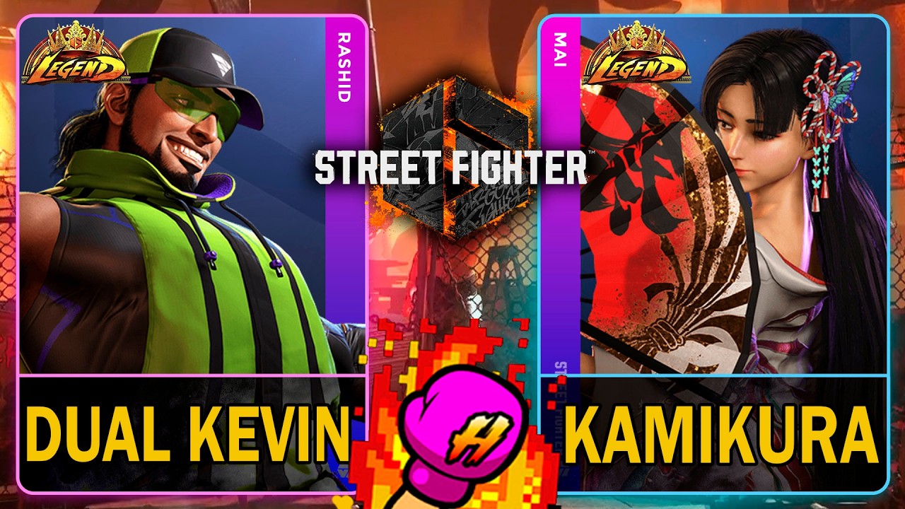SF6 Dual Kevin (RASHID) VS Kamikura (MAI)🥊Street Fighter 6🥊スト6🥊4K 60ᶠᵖˢ