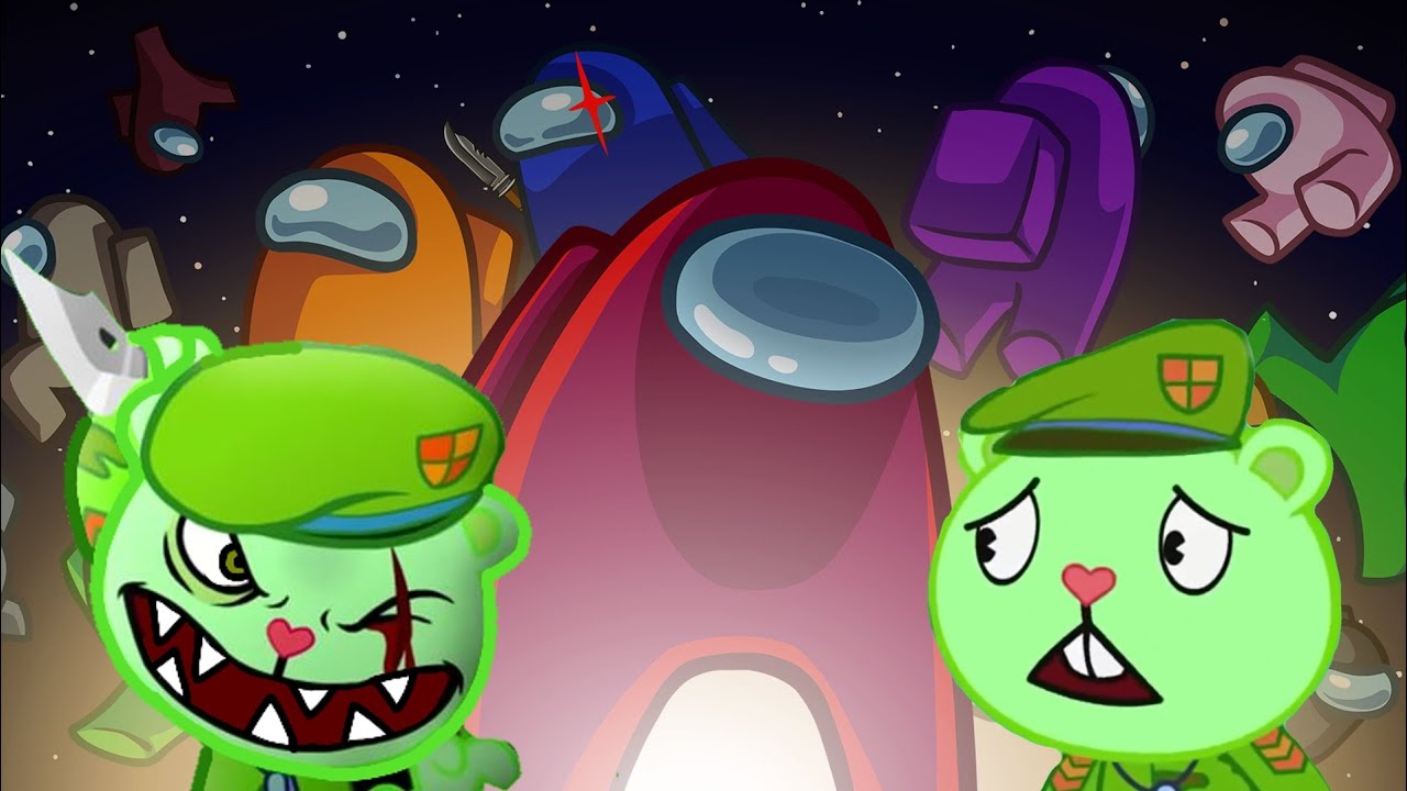 Fliqpy And Flippy Play Among Us pt 7 #flippy #flaky #htf #happytreefriends