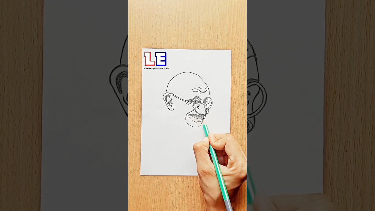 Mahatma Gandhi Drawing #shorts #creative #2october #mahatmagandhi #gandhijayanti #gandhi #india #art