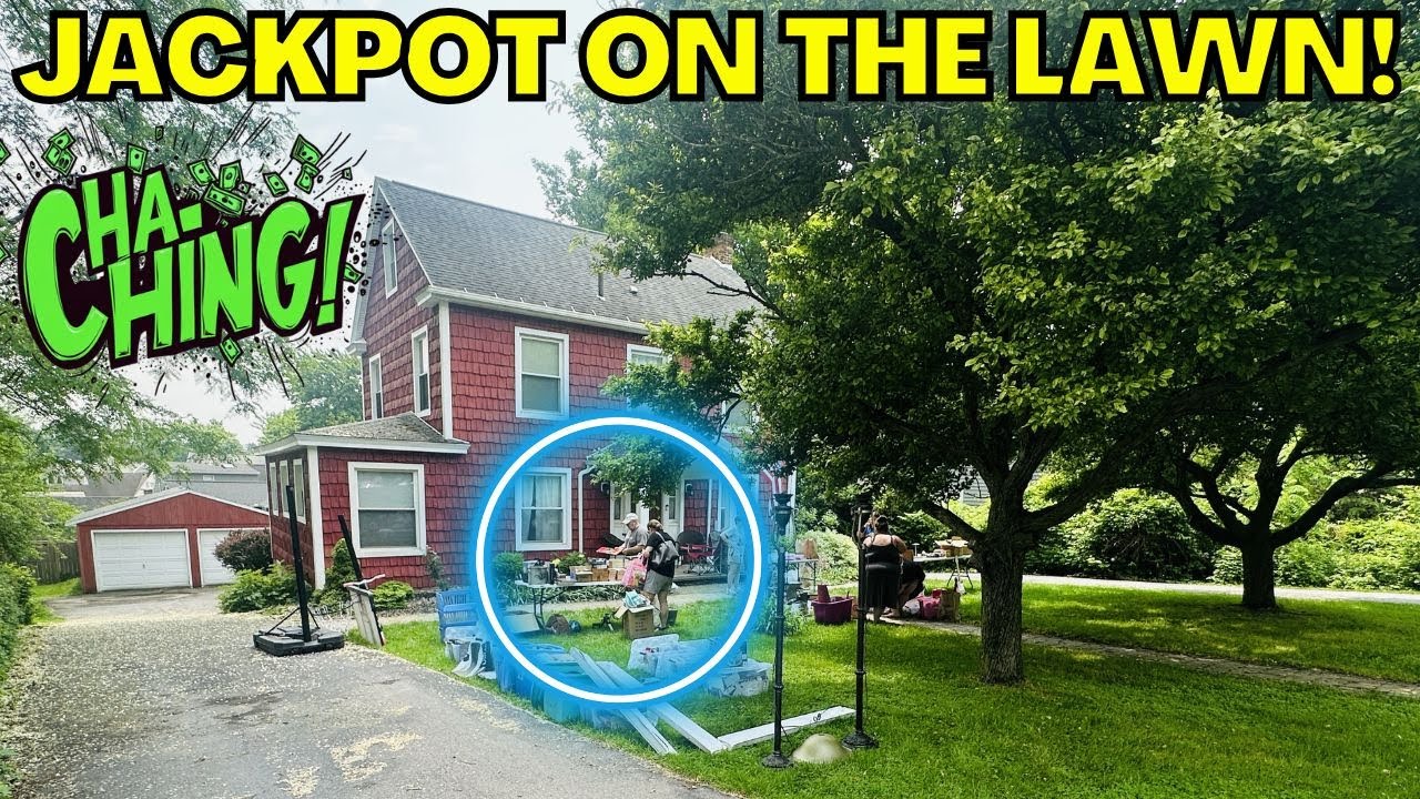 INSANE JACKPOT ON GARAGE SALE LAWN!