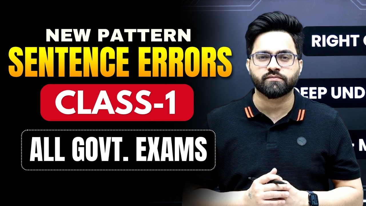 Errors | New Pattern | Level - 1 | SSC CGL/CHSL/CPO/MTS | Bank PO/Clerk | NDA/CDS | Tarun Grover