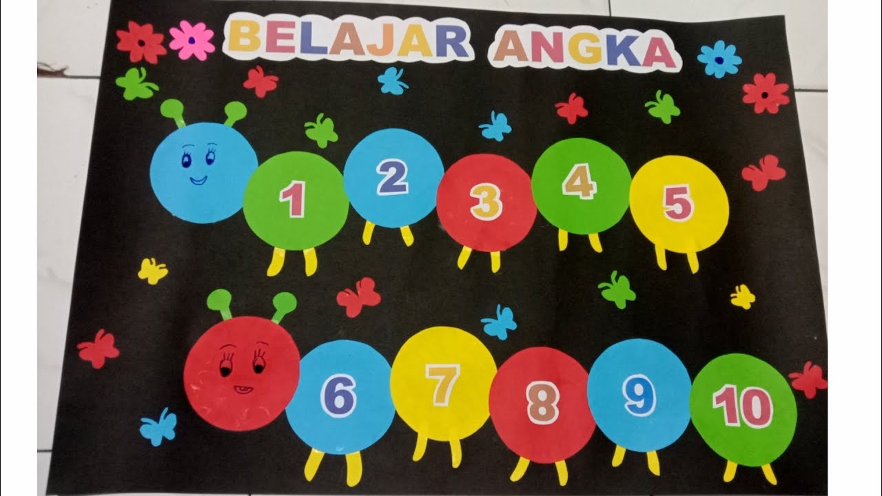 hiasan dinding kelas TK mengenal angka || hiasan dinding kelas SD || media pembelajaran angka