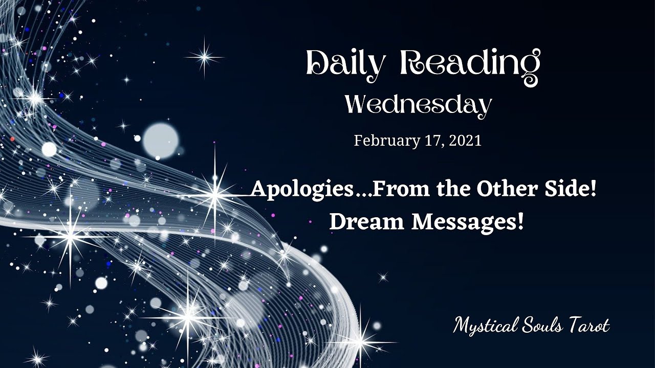 Apologies..**Wednesday ~ February 17, 2021, Daily Tarot
