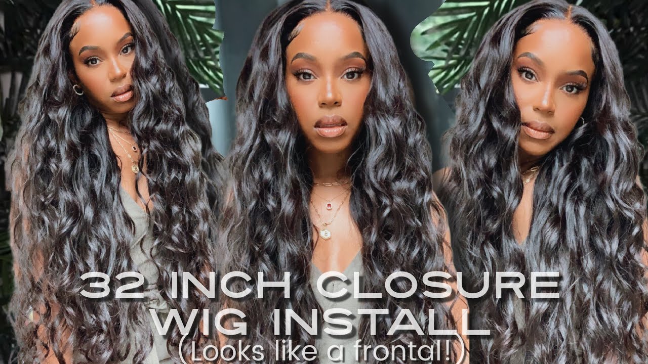BEST 5X5 CLOSURE WIG INSTALL FOR BEGINNERS! 32 INCH BODY WAVE WIG | BEAUTYFOREVER | ALWAYSAMEERA