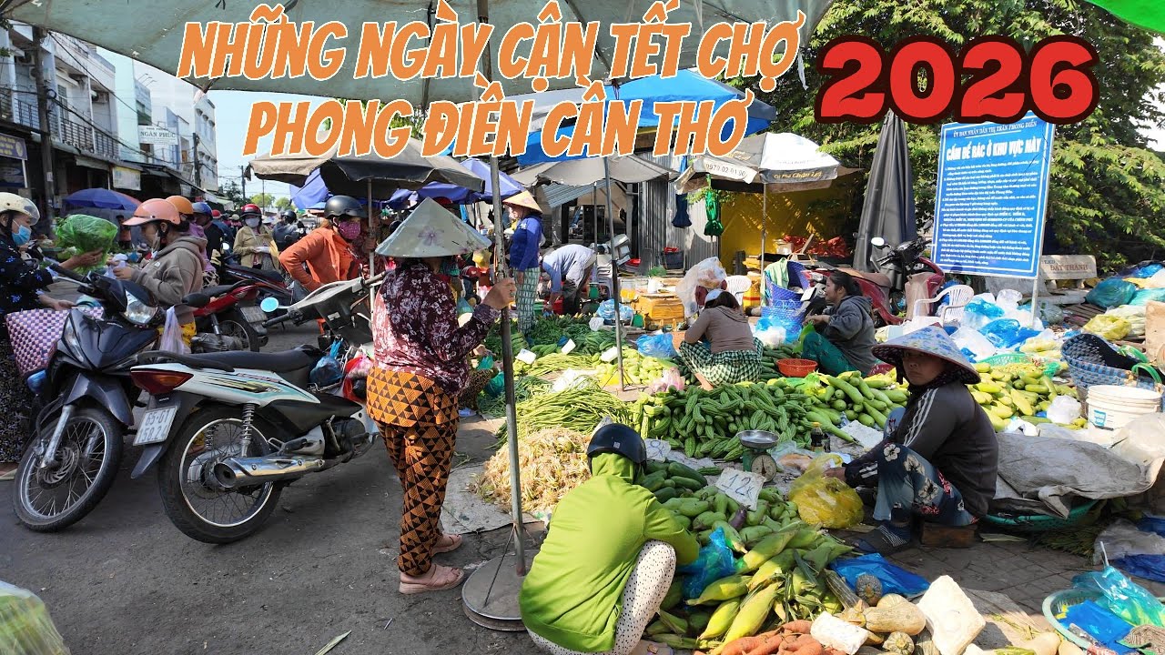 Những ngày cận Tết: Chợ Phong Điền rộn ràng trái cây ngon, kiệu đầy sạp