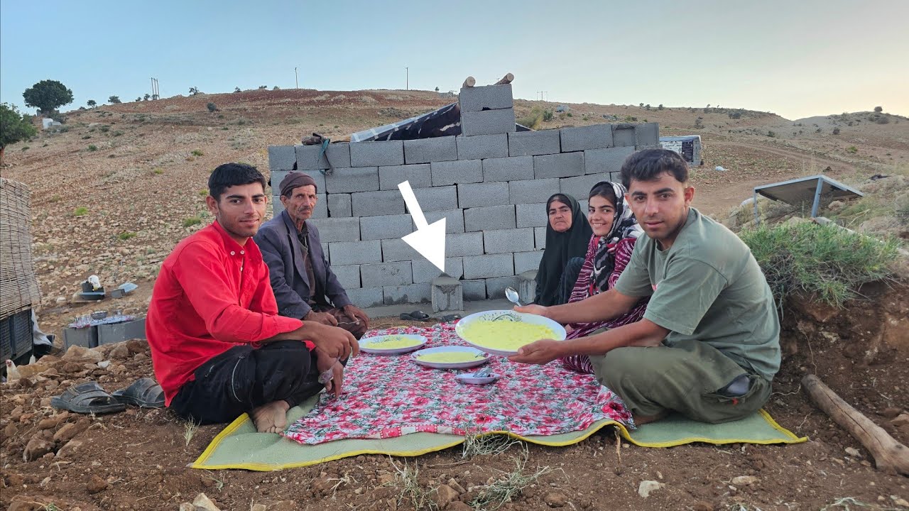 🏕️ Nomadic Family Builds Outdoor Kitchen & Bakes Fresh Bread 🔥