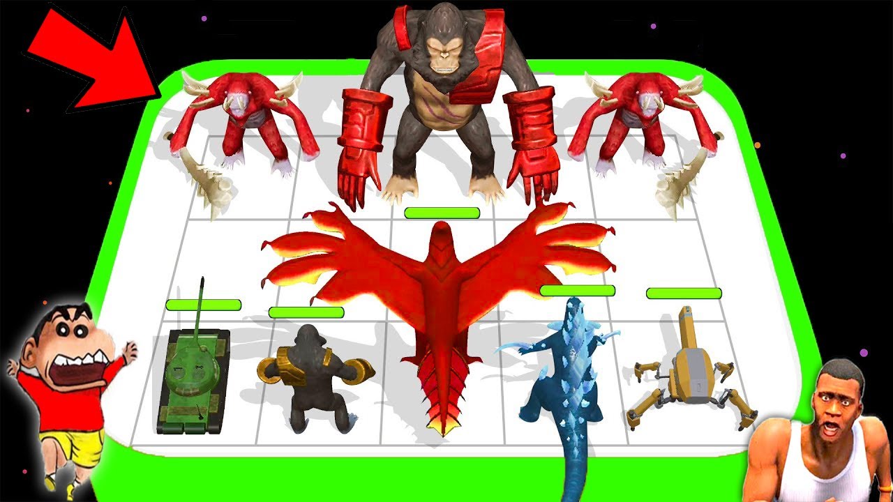 NOOB vs PRO vs HACKER in KAIJU MERGE GODZILLA x KONG MERGE GAME with SHINCHAN and CHOP