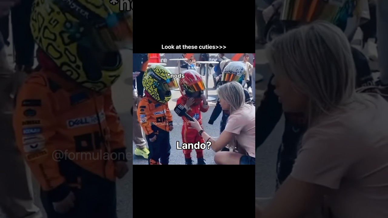 Cutest little fans❤️#f1 #kids #formula1 #landonorris #charlesleclerc #shorts