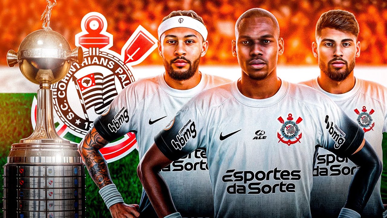 MONTEI o TIME do CORINTHIANS com POGBA para a LIBERTADORES 2025, CAMPEÃO? 🏆⚽