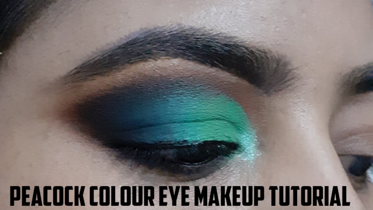 peacock feather colour eye makeup@kbcreationvlogs1356