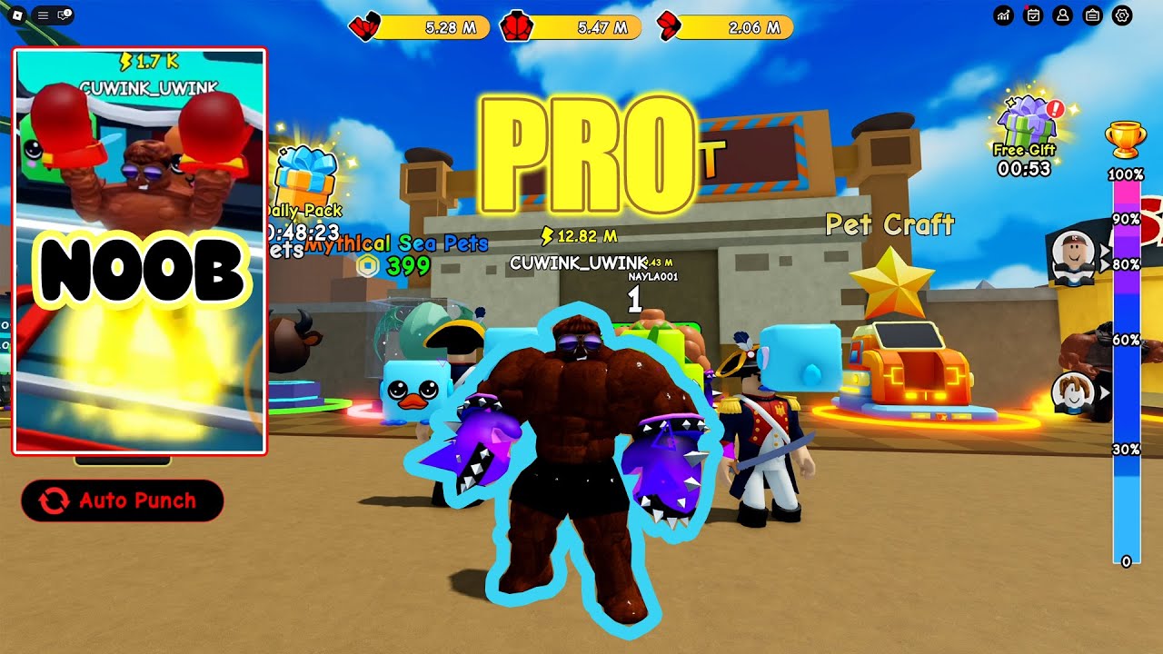 PUNCH WALL ROBLOX NOOB TO PRO | CUMAN 30 MENIT LANGSUNG JADI PRO