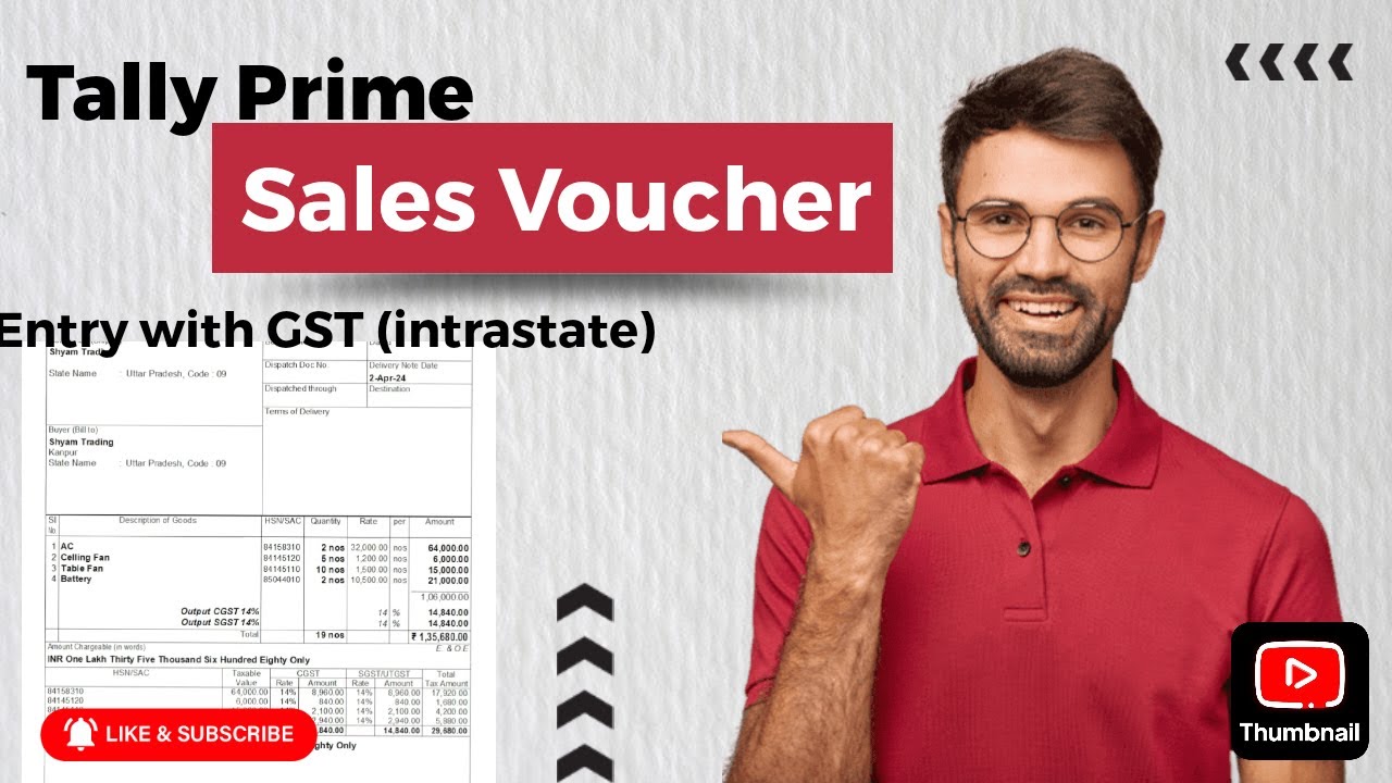 How to Make Sales Voucher Entry in Tally Prime | Tally Prime Sales Entry for Beginners (Hindi)