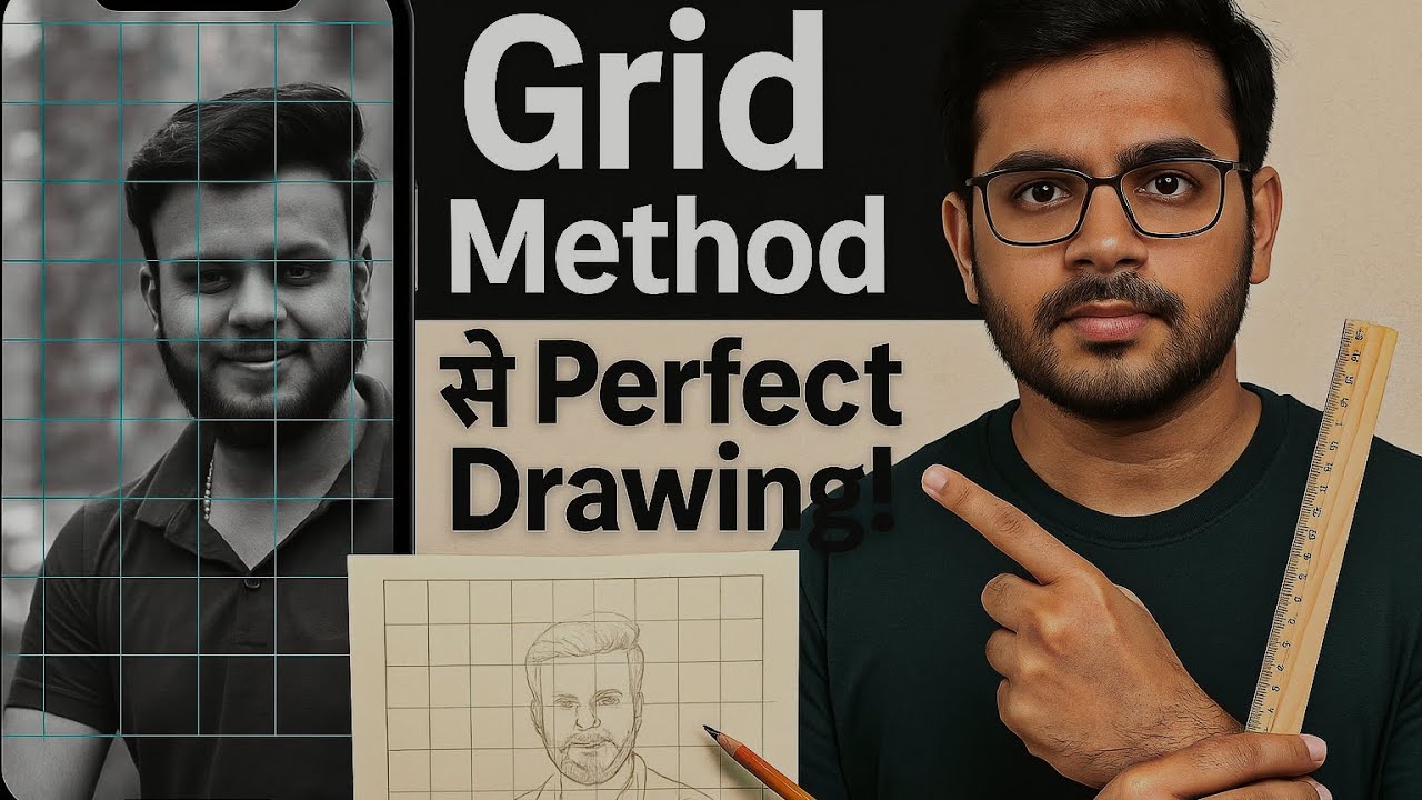 How to Use Grid Method for Perfect Drawings | Step by Step Tutorial in Hindi