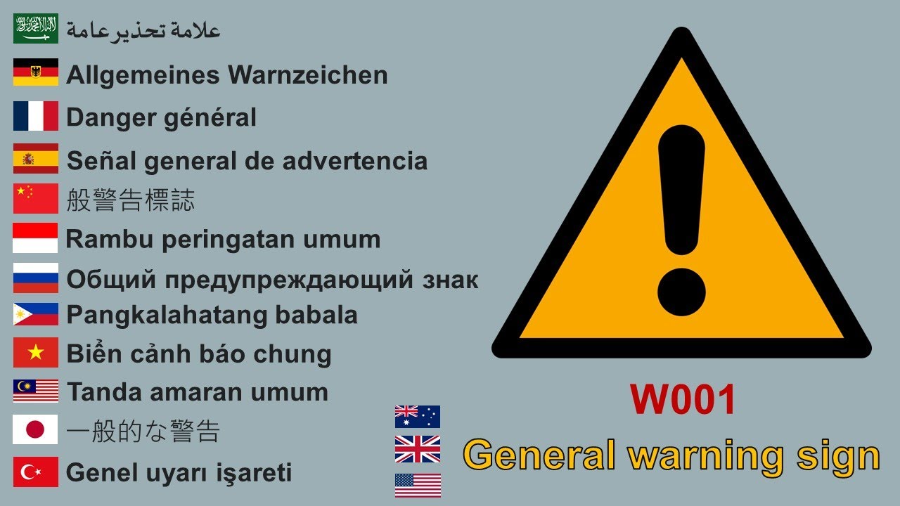 Safety Warning Signs in 13 Languages