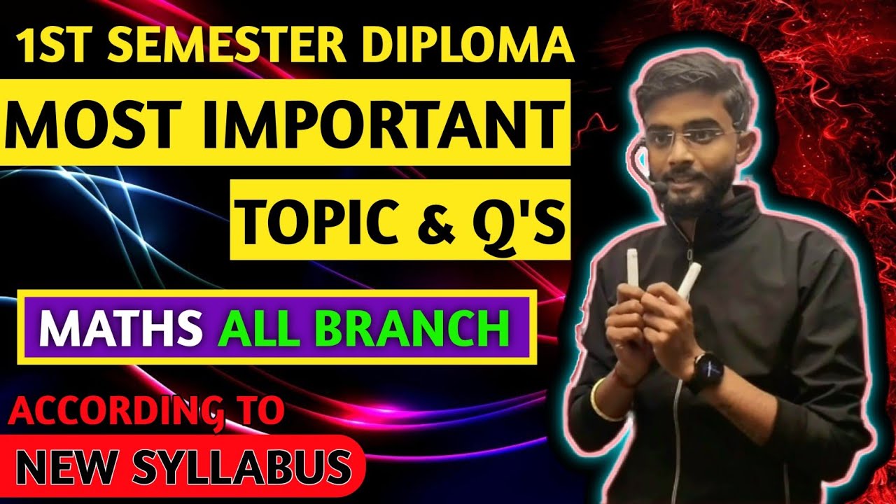 Diploma 1st Semester Maths Important Q's | Jharkhand Polytechnic 2024 | Imp Q'S Diploma 1st sem 2024