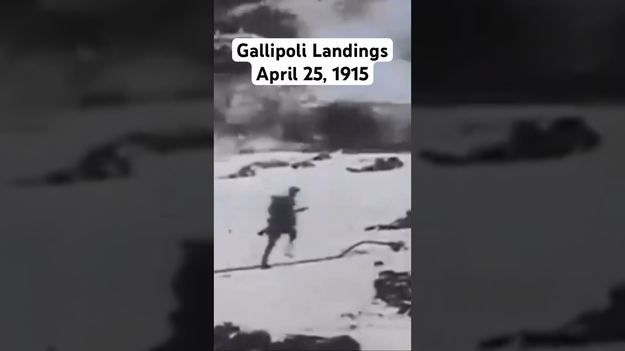 Gallipoli Landings WW1, 1915 Fictional Film footage Portraying: April 25, 1915 #ww1  #gallipoli