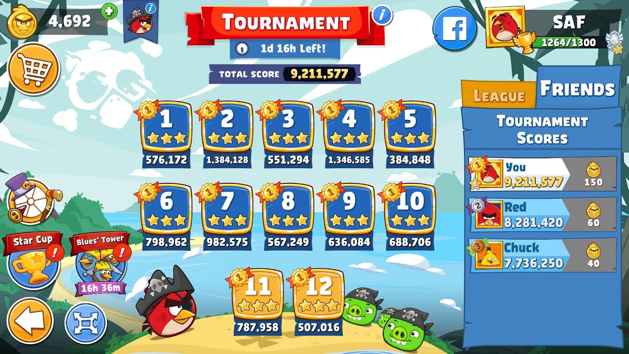 Angry Birds Friends. Tournament (17.08.2024). All levels 3 stars. Passage from Sergey Fetisov