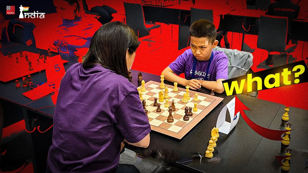 9-year-old boy defeats a Grandmaster! | Roman Shogdzhiev vs GM Zhu Chen | World Rapid Team 2024