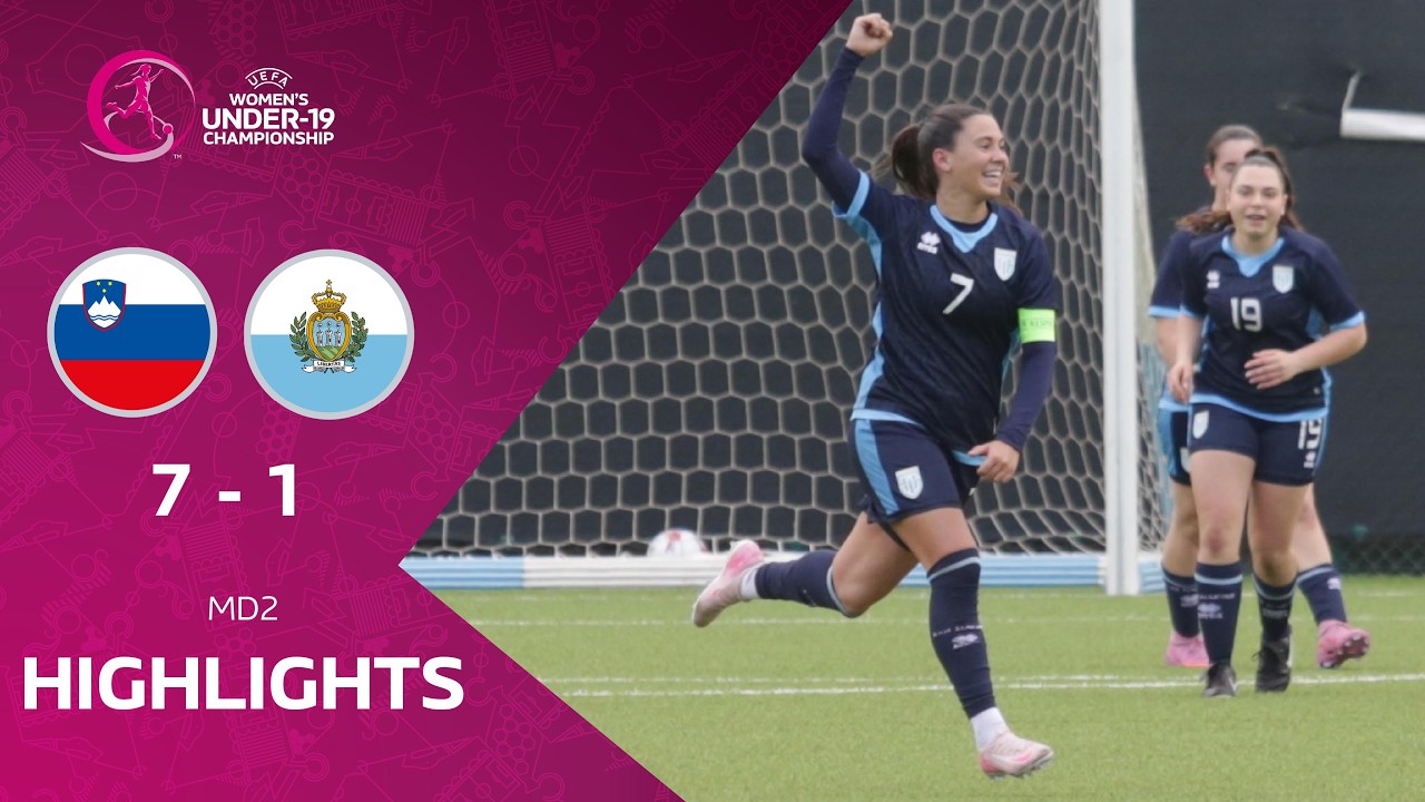 UEFA Women's Under 19 Championship, Round 2 (MD2) | HL Slovenia-San Marino 7-1