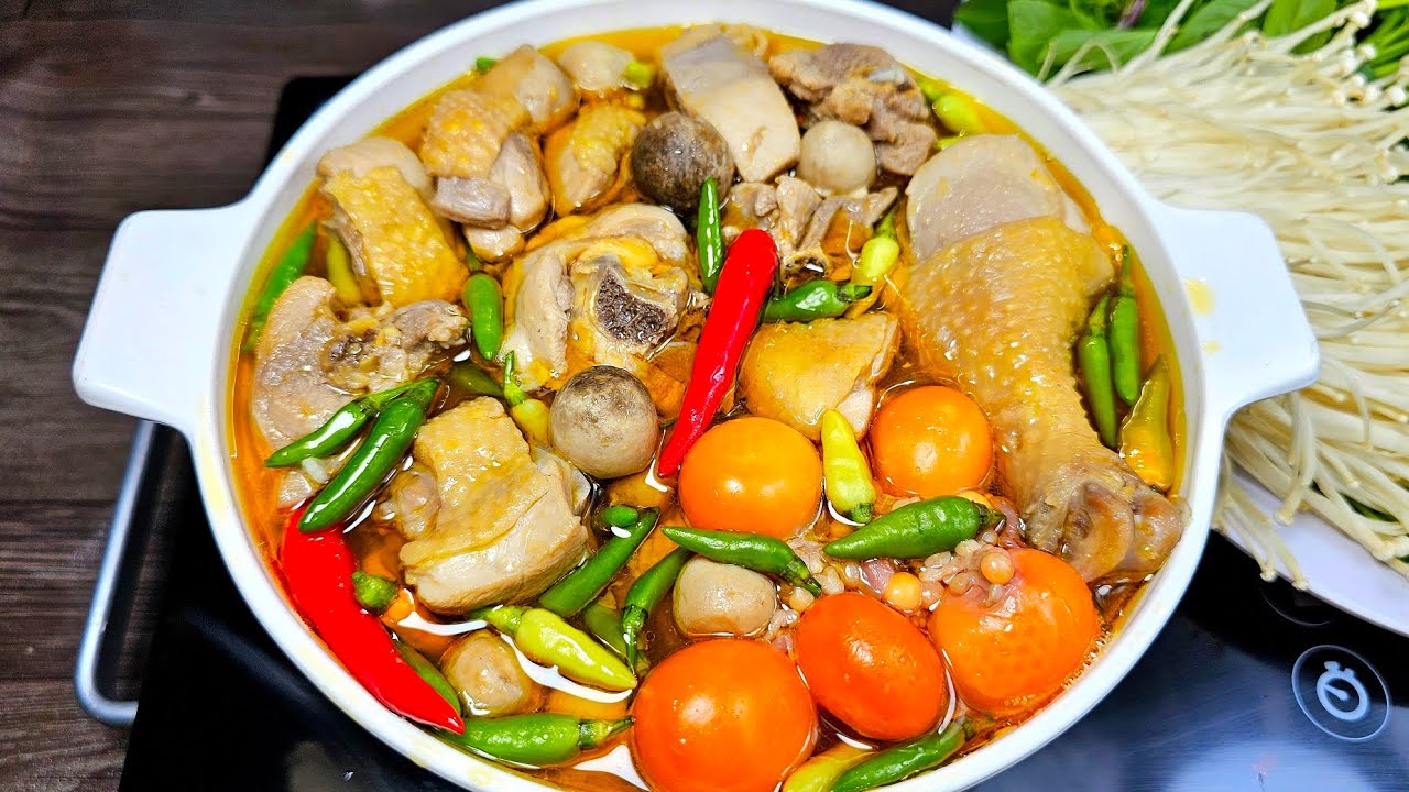 LẨU GÀ CHANH ỚT chua ngọt cay cay hít hà thơm ngon ngày mưa lạnh - Tú Lê Miền Tây