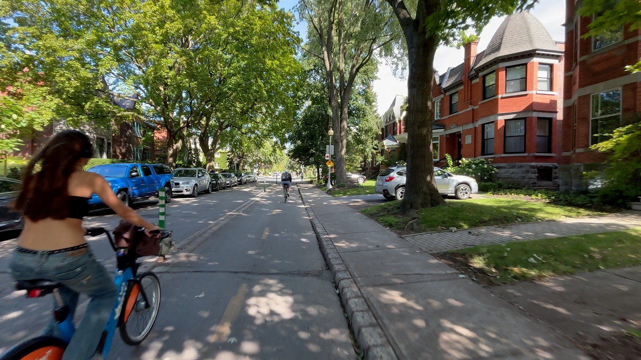 Ambient Ride through NDG, Westmount, and Downtown Montréal 4K