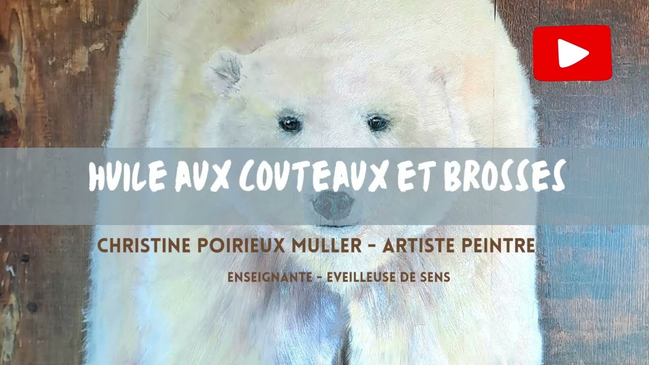 Huile aux couteaux : l'Ours polaire