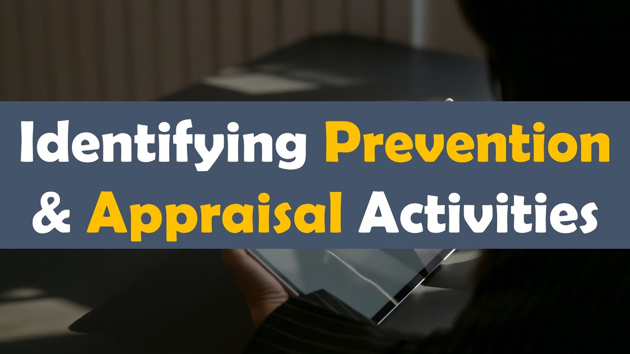 Identifying Prevention and Appraisal Activities | Lean Six Sigma Complete Course.