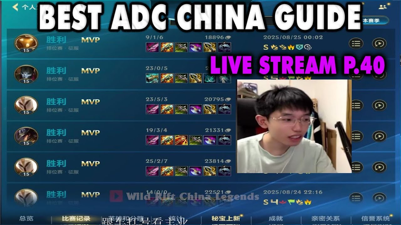 Wild Rift China Best ADC | Kayle Bot Lane Only Win?! GM 31+ LP | 7 Champs ADC Guide | Live YL
