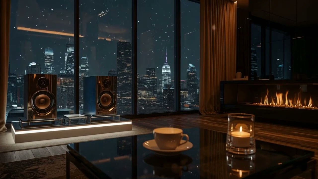 Fireplace Crackling & Smooth Jazz Tunes for Warm All-Day Listening & Relaxing Time