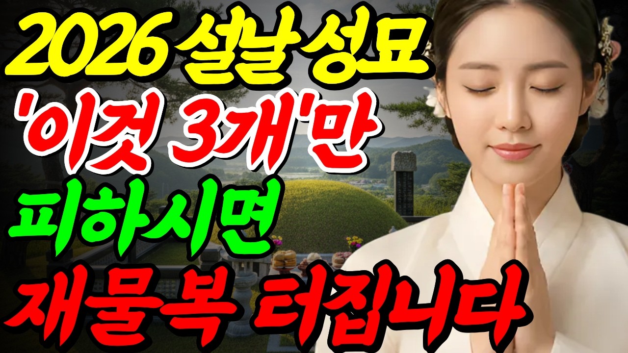 2026 설날 명절 성묘 '이 음식' 3가지 절대 안됩니다!! 조상복 쏟아지는 음식 3가지 공개!! 명절풍습|성묘|조상복받는법|벌초