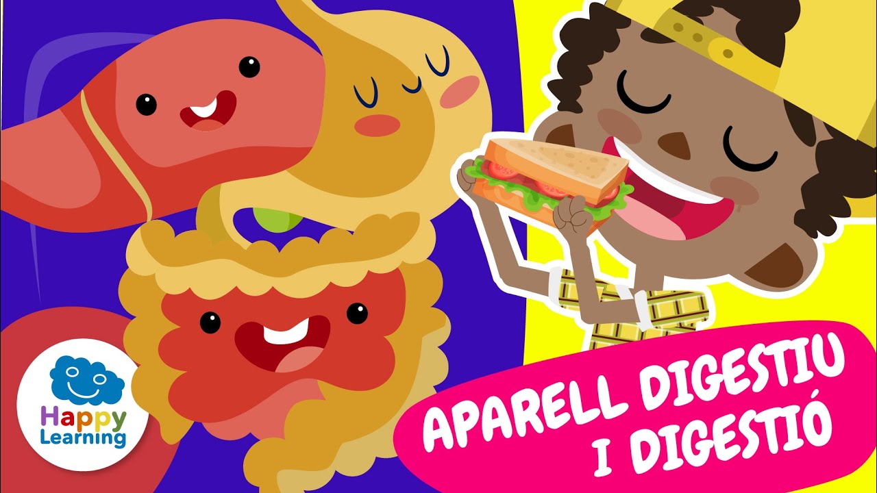 EL SISTEMA DIGESTIU I LA DIGESTI&Oacute; | V&iacute;deos Educatius per a Nens | Happy Learning