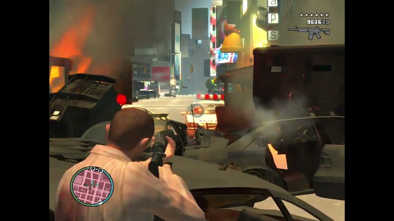 GTA 4: LCPD Vs. Niko (720p) The Triangle (Algonquin, Liberty City)